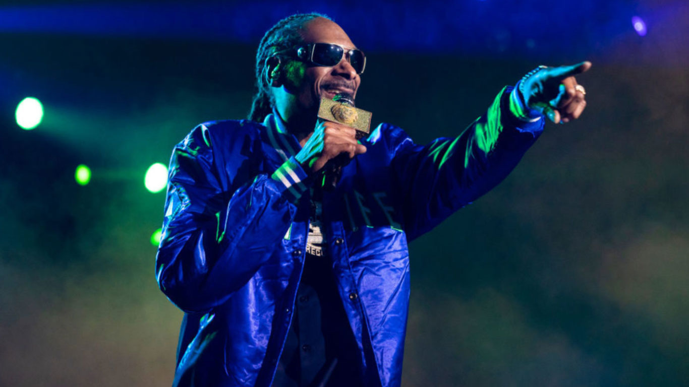 Snoop Dogg performing on stage